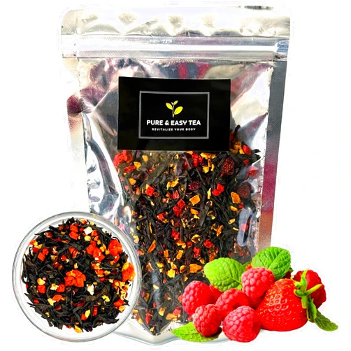 Pure And Easy Tea, Sunrise, 100% Natural, Honey Oolong Exotic Fruit Tea, Makes 30+ Cups, Handcrafted Premium Loose Leaf Tea Blend, Pure Ingredients, 100g/3.5oz