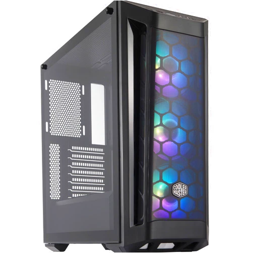 Cooler Master MasterBox MB511 ARGB - ATX PC Case with Front Mesh Panel, 3 x 120mm Pre-Installed Fans, Glass Side Panel, Flexible Air Flow Configurations - ARGB