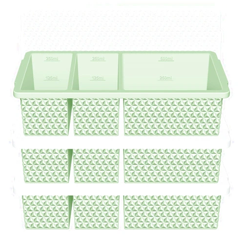 Aopigavi 3 Pack - Silicone Freezer Trays with Lid, 1-Cup & 2 Cup Freezer Molds, Silicone Food Storage Containers for Meal Prep, Freezing Soup Sauce, Broth Leftovers