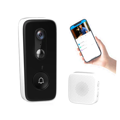 JOOAN Doorbell Camera Video Doorbell Wireless WiFi with Chime [Free Cloud Record & Rechargeable Battery] HD 3MP Smart Doorbell 2 Way Audio, Night Vision,Detection and Alert,AI Human Detection, white