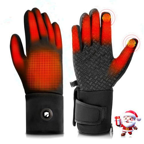 DR.PREPARE Heated Gloves for Men Women, 3200mAh Rechargeable Electric Battery, Thin Heated Motorcycle Work Gloves Liners, Touch Screen Gloves Winter Hand Warmer for Hunting Skiing Snowboarding