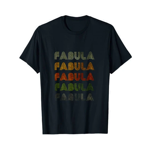Love Heart Fabula Nametag Love Heart Fabula Tee Grunge Vintage Style Black Fabula T-Shirt