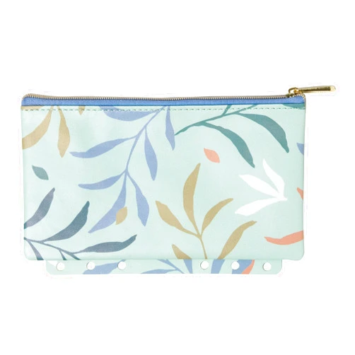 Filofax Accessory, Botanical Collection, Zipper Pouch, Compatible with A5 and Personal Size Filofax Organizers, 6.7