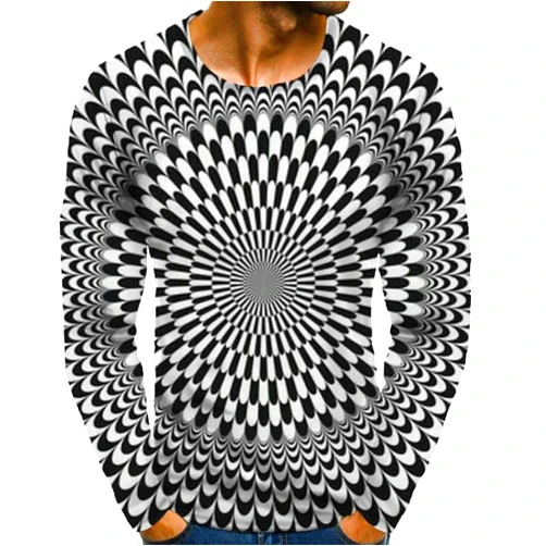 Wodceeke 3D Digital Printed Long Sleeve T-Shirts for Men Trendy Dizzy Graphic Tees 2024wodceeke Fashion T-Shirt Casual Blouse Tops