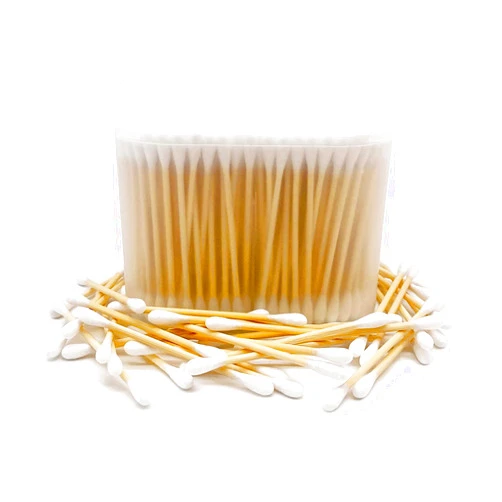 Quanzhou Chenchenchen E-Commerce Co.,Ltd 900pcs Bamboo Cotton Swabs, Biodegradable Wooden Cotton Buds