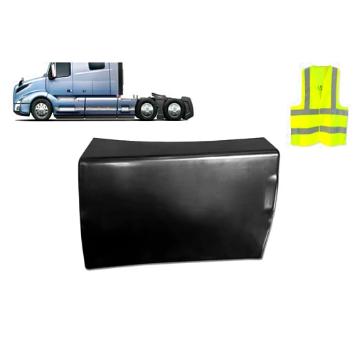KOZAK Volvo VNL 2018+ Fuel Tank Cover - DEF Chassis Cover 84733671, Driver Left Side, Includes Logo and Reflective Vest