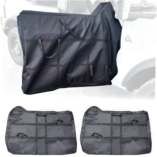 Fgo-togo Car Door Storage Bag for 2021 2022 2023 2024 Ford Bronco 2 Door ONLY,Door Protection Bags Door Panels Organizer Bag for Ford Bronco Accessories - Dust Scratch Proof,2pcs