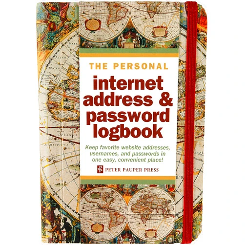 By Peter Pauper Press (Author) Old World Internet Address & Password Logbook (removable cover band for security)