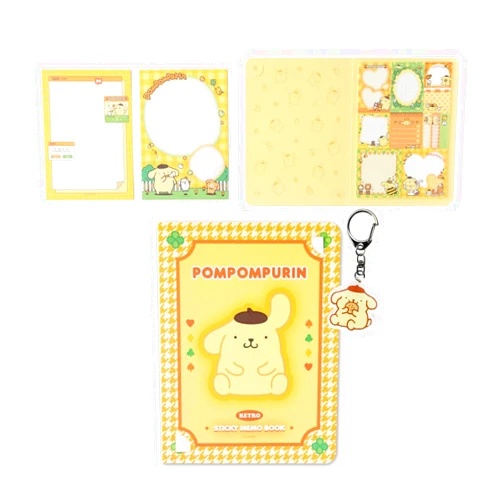 CUKEYOUZ Cute Sticky Notes, Anime Kitty Small Sticky Notes Reminder Tab Kawaii Fun Students School Supplies Cute Office Desk Supplies (Yellow)