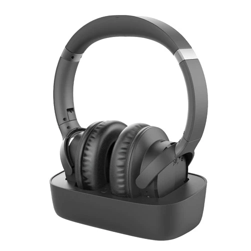 Avantree Ensemble - Wireless Headphones for TV Watching with Charging Dock & Transmitter, Easy Setup & Comfortable Fit for Seniors, 35hrs Bluetooth Headset, No Lip-Sync Delay, Compatible with All TVs