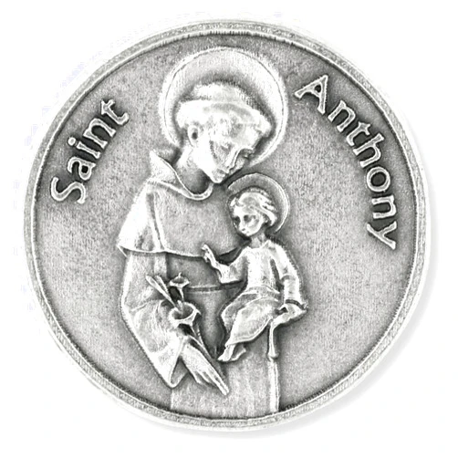 Caritas et Fides Saint Anthony Prayer Pocket Token Charm Coin 1.2
