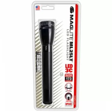 Maglite ML25LT LED 3-Cell C Flashlight, Black - ML25LT-S3016 Black 3-C Cell