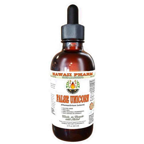 Hawaii Pharm False Unicorn Alcohol-Free Liquid Extract, False Unicorn (Chamaelirium Luteum) Dried Root Glycerite Hawaii Pharm Natural Herbal Supplement 2 oz