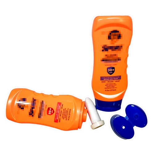 Smuggle Mug Hidden Orange Sunscreen Flask By Smuggle Mug | Dispenses Sunblock | Disguised Container for Liquor | Secret Bottle to Hide Booze | Cruise Travel Containers | Flasks For Smuggling Beverages
