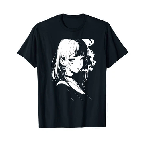 Anime Horror Girl Aesthetic Soft Grunge Waifu Japanese Otaku T-Shirt