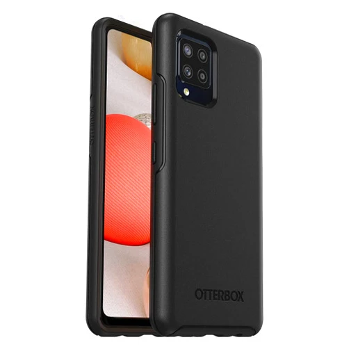 OtterBox Galaxy A42 5G Symmetry Series Case - Black, Ultra-Sleek, Wireless Charging Compatible, Raised Edges Protect Camera & Screen