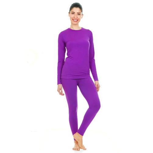 Thermajane Long Johns Thermal Underwear for Women Fleece Lined Base Layer Pajama Set Cold Weather