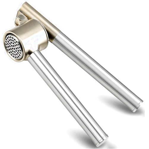 Roeene Garlic Press, 304 Stainless Steel Garlic Mincer & Crusher, Heavy Duty, Easy Squeeze, Rust Proof, Easy Clean
