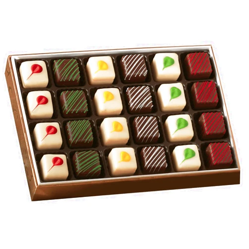The Wisconsin Cheeseman Classic 24 Count Petits Fours – Gourmet Mini Layer Cakes in Orange, Chocolate Fudge, Strawberry, Lemon, Vanilla, and Almond – Assorted Dessert or Cake Gift