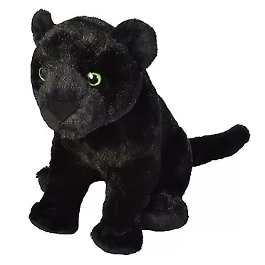 Wild Republic Jaguar Black, Cuddlekins, Stuffed Animal, 12 inches, Gift for Kids, Plush Toy, Fill is Spun Recycled Water Bottles