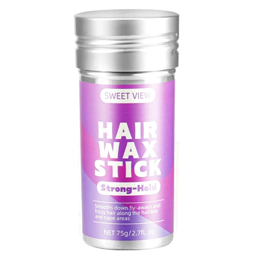 SWEET VIEW Hair Wax Stick, Flexible Hold Slick Back Hair Stick Anti-Frizz and Smooth Flyaways 2.7oz