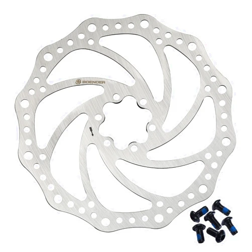 Boenoea Bicycle Disc Brake Rotor 140mm 160mm 180mm 203mm Bike Rotors with 6 Bolts for MTB Mountain Road Bikes BMX