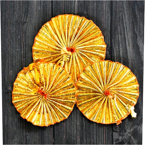 EmbroideryMaterial Gota Patti Flowers Embroidery Patches for Clothes, Applique Patches for Embroidery Work, Gota Flowers for Decoration, Crafts & Flowers for Designing (100 Pieces, Gold, 4 CM)