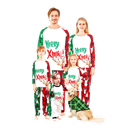 IPajamas Christmas Pajamas for Family Matching Family Christmas Pajamas Set PJS Holiday Xmas Family Jammies Sleepwear