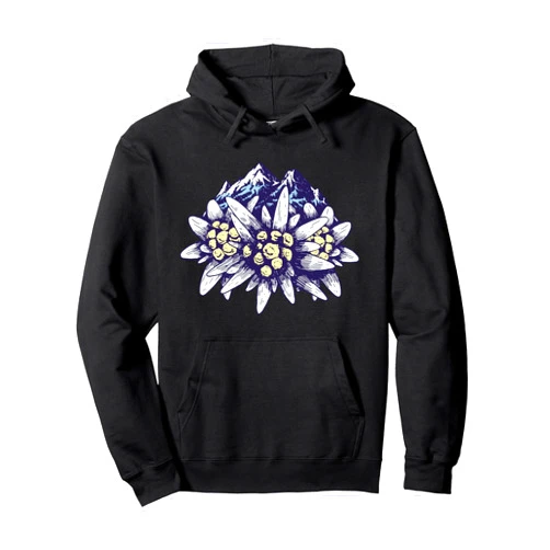 Alpen Alps Edelweiß Korbblütler Alpenblume Schweiz Alps Edelweiss Mountains Switzerland Edelweiß Alpine flower Pullover Hoodie