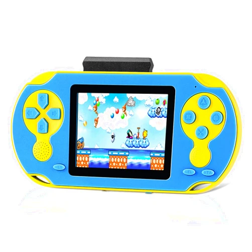GREENCREEK 16 Bit Handheld Game Console for Kids, Video Game Console with Built in 230 HD Games, 3.0'' Screen Gaming Consoles with 3 Game Cartridges, Portable Rechargeable Game Console for Ages 4-12 (Blue)