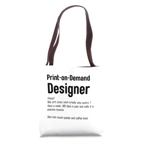 LeahG What Is Print On Demand Designer Funny Dictionary Definition Tote Bag