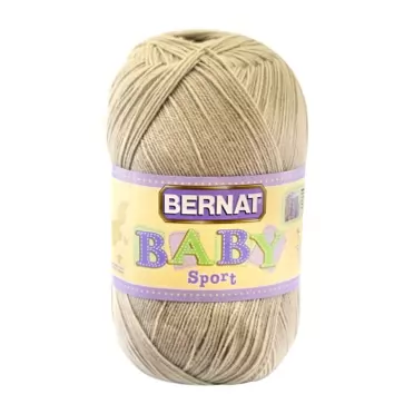 Bernat Baby Sport BB Baby Taupe Yarn - 1 Pack of 12.3oz/350g - Acrylic - #3 Light - 1256 Yards - Knitting/Crochet Baby Taupe 1 Pack