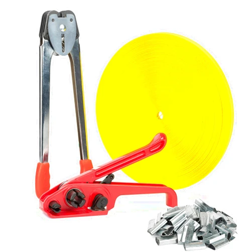DJSUNPACKING Poly Strapping Tensioner & Cutter Manual Banding Tools Windlass for 1/2