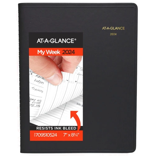 AT-A-GLANCE 2024 Weekly Planner, Quarter-Hourly Appointment Book, 7