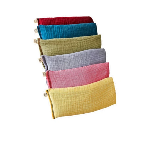 Peacegoods Unscented Eye Pillows (Pack of 6) - Soft Cotton Gauze Filled with Flax Seed Weighted for Yoga Meditation Headache Relief Sleep Massage Bulk - Relaxing Colors