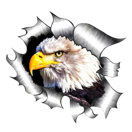 Generic 4 Pack American Bald Eagle Car Decal Sticker, 5.91X5.51 Inch Patriotic Eagle Truck Decal Waterproof Bumper Sticker for Car Truck Trailer SUV Van Outdoor Window Wall Laptop Tablet Glass (Number 1)