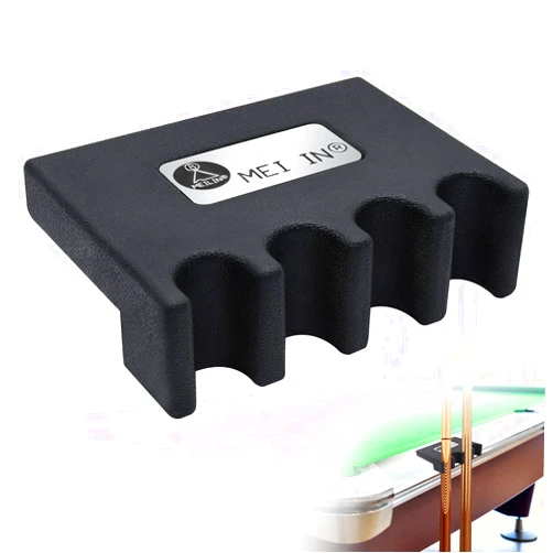 LFSEMINI Pool Cue Holder, 4-Cue Portable Pool Stick Holder for Table, Weighted & Durable Billiard Cue Holder, Mini Stick Holder for Pool Cues, Pool Cue Holder Claw(4 CUE Black)
