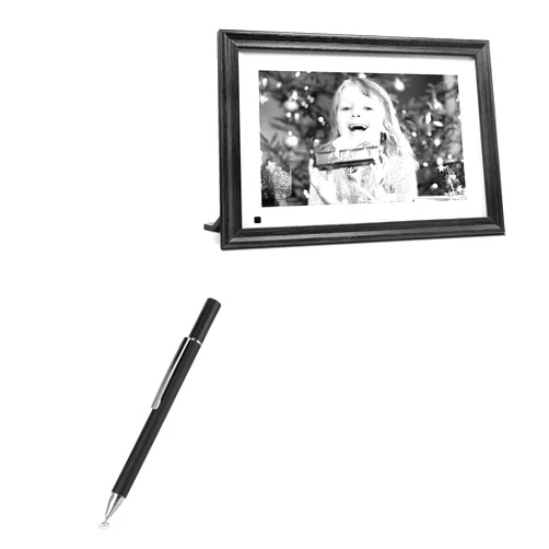 BoxWave Stylus Pen Compatible with SAMMIX Digital Picture Frame (10.1 in) - FineTouch Capacitive Stylus, Super Precise Stylus Pen - Jet Black