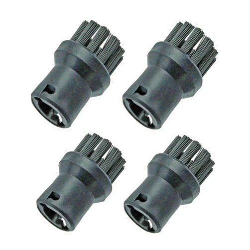Qualtex Round Brush Nozzle Attachment for Karcher Steam Cleaner (Pack of 4)