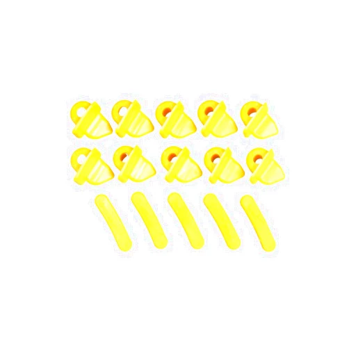 Generic Corghi 811100106 811100107 Metal Duckhead Protective Inserts Yellow for Corghi and MTS Tire Changers Set of 15