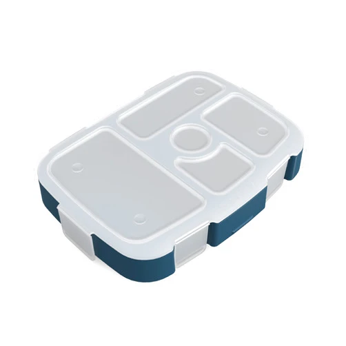 Bentgo® Kids Prints Tray with Transparent Cover - Reusable, BPA-Free, 5-Compartment Meal Prep Container with Built-In Portion Control for Healthy Meals At Home & On the Go (Friendly Skies)