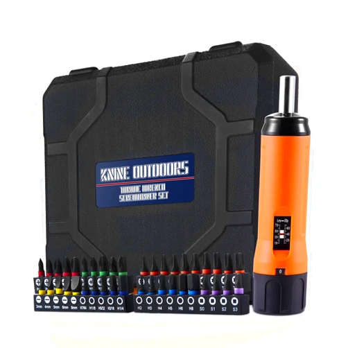 KNINE OUTDOORS Torque Screwdriver Wrench Driver Set 10-70 Inch Pounds lbs for Maintenance with T-bar Handle, 40 Hex Bits, 1/4