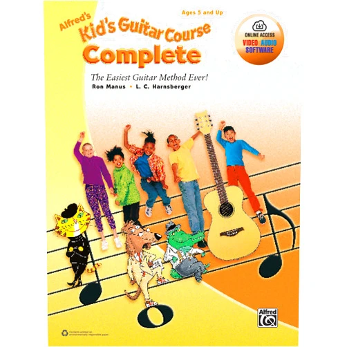 Ron Manus,L. C. Harnsberger Alfred's Kid's Guitar Course Complete: The Easiest Guitar Method Ever!, Book & Online Video/Audio/Software