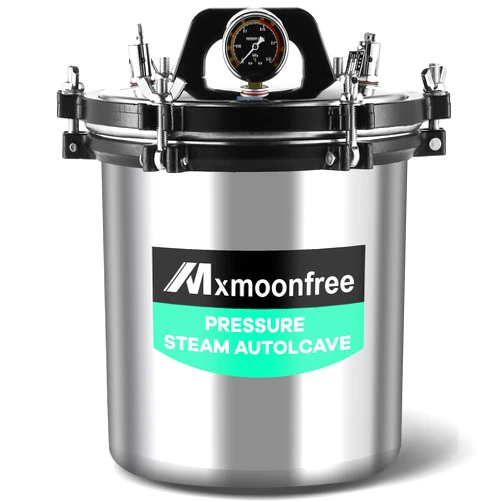 Mxmoonfree 19 Quart Autoclave, High Pressure Steam Autoclave for Lab Culture Medium, Jar Canning and Mushroom Cultivation 110V