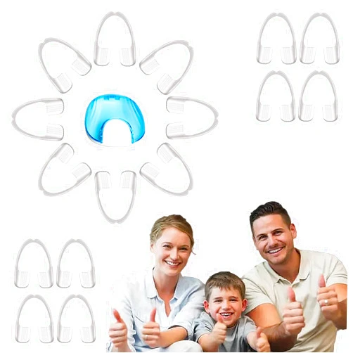 DYSEHY 16PCS Mouth Guard for Grinding Teeth - Comfort-Fit Dental Night Guard with Portable Container Case for Clenching Teeth