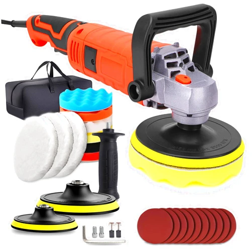 EZISOE Buffer Polisher, Powerful Buffer Waxer, 7 Variable Speed 1000-3500 RPM,Rotary Polisher with 6
