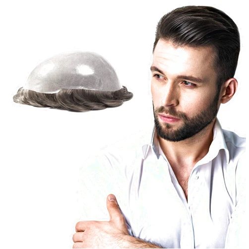 Superhairpieces Men's Toupee Hairpiece NHD111 Natural Human Remy Hair 8