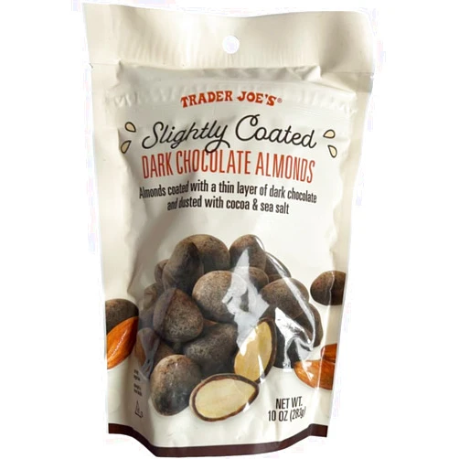 Generic Trader Joe's Slightly Coated Dark Chocolate Almonds, dusted with cocoa & sea salt (10 oz)