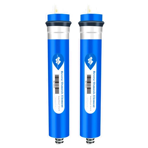 Membrane Solutions 75 GPD RO Membrane, Reverse Osmosis Membrane, RO Membrane Replacement, Reverse Osmosis Filter Replacement for Under Sink Home Drinking RO Water Purifier System (2 PACK)
