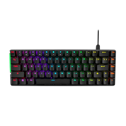 ASUS ROG Falchion Ace – RGB Mechanical Gaming Keyboard 65% Compact, ROG NX Red Lubricated, Sound Dampened Foam, ABS Keys, KVM Functionality, Three Angles, Case, Black - English QWERTY
